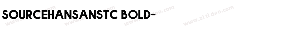 sourcehansanstc bold字体转换